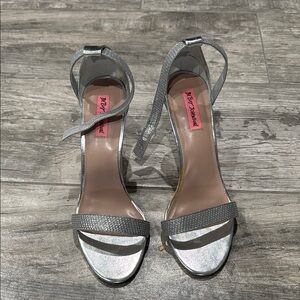 Betsey Johnson Silver Women's Heels